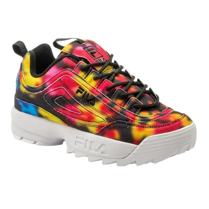 Tênis Fila Disruptor II Dark Tie Dye Feminino 37 / Pato amarelo e rosa