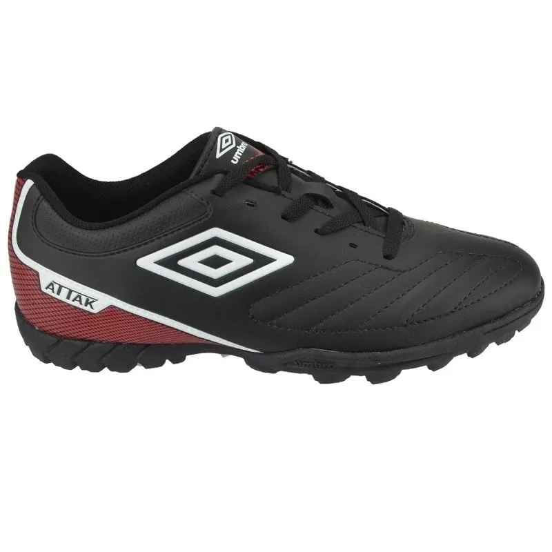 Chuteira Society Umbro Attak Masculina - Preto e Vermelho 45 / Preto
