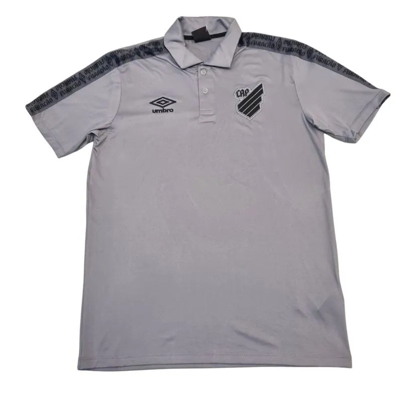 Camisa Masculina Athletico Paranaense Polo Viagem 2022 Cinza