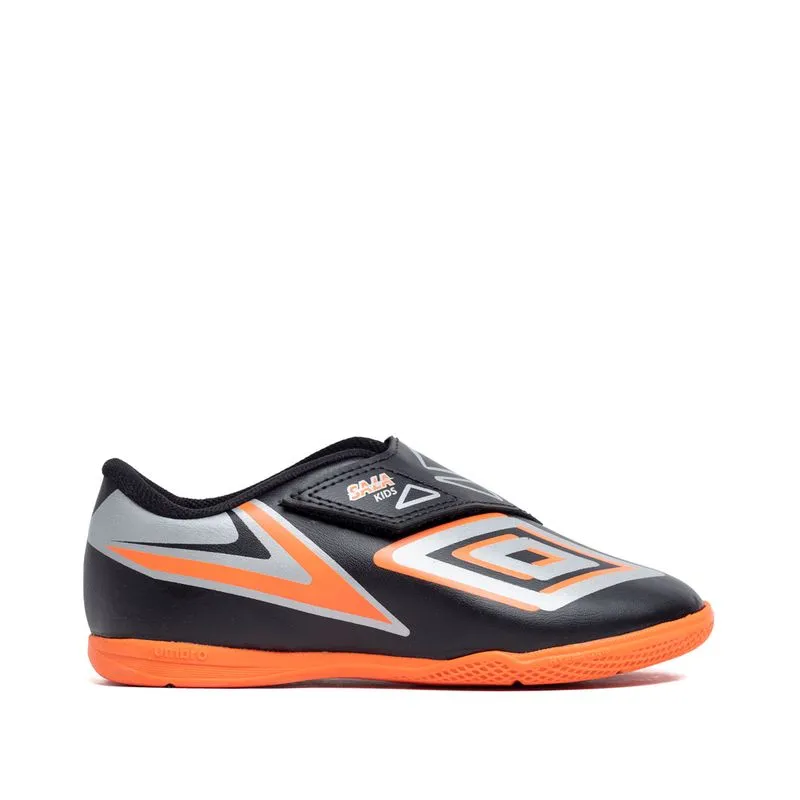 Chuteira Futsal Infantil Umbro Sala V Kids Preto/laranja - 26