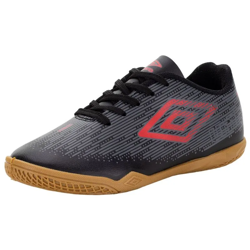 Chuteira Infantil Futsal Indoor Fast JR Umbro - U07FB064 PRETO/CINZA 36