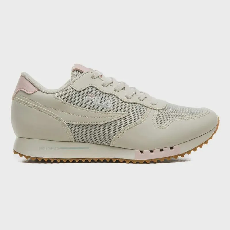 Tênis Casual Feminino Euro Jogger Branco Rosa Claro Misty Blue Fila 51U335X-5746