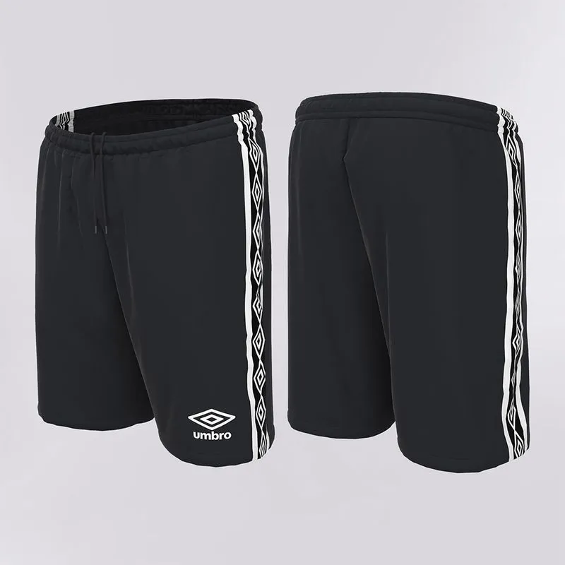 SHORTS MASCULINO UMBRO TAPE CLUB C/ BOLSO - NEGRO - S