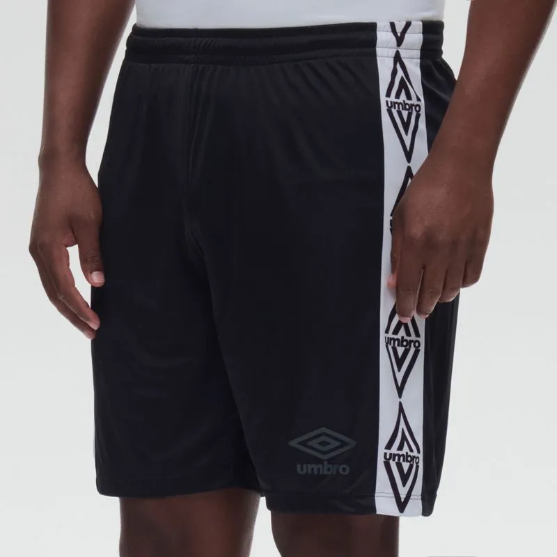 SHORT MASCULINO UMBRO LEGEND TAPE - NEGRO/BLANCO - M
