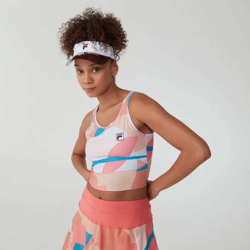 Top Fila Long Sand Feminino Aqua Top Fila Long Sand Feminino Coral GG