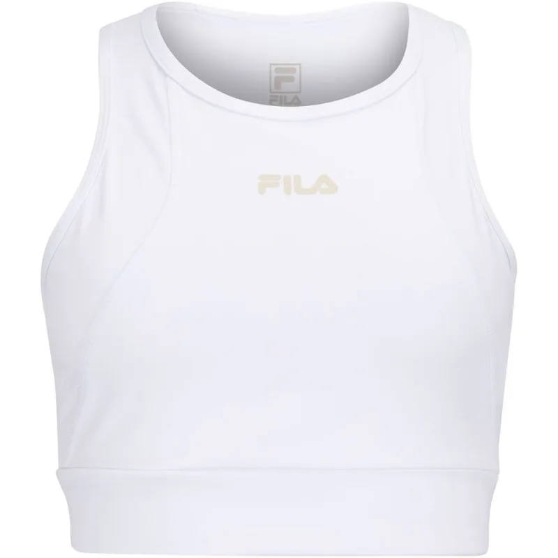 Top Fitness Fila Sem Bojo Baixa Sustentação Studio Summer - Adulto Branco GG