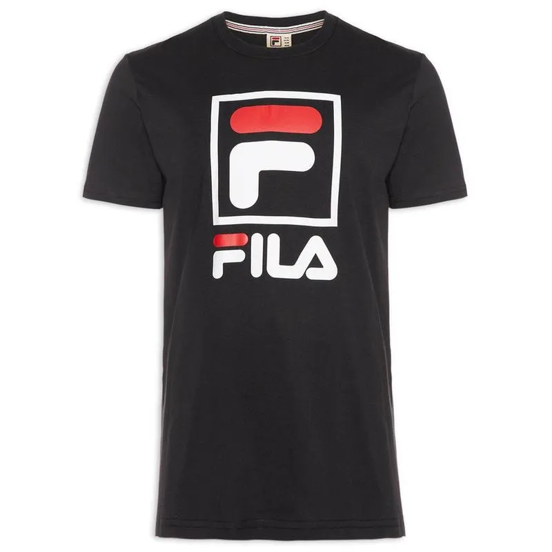 Camiseta Fila Masculina Malha Stack New M. / preto