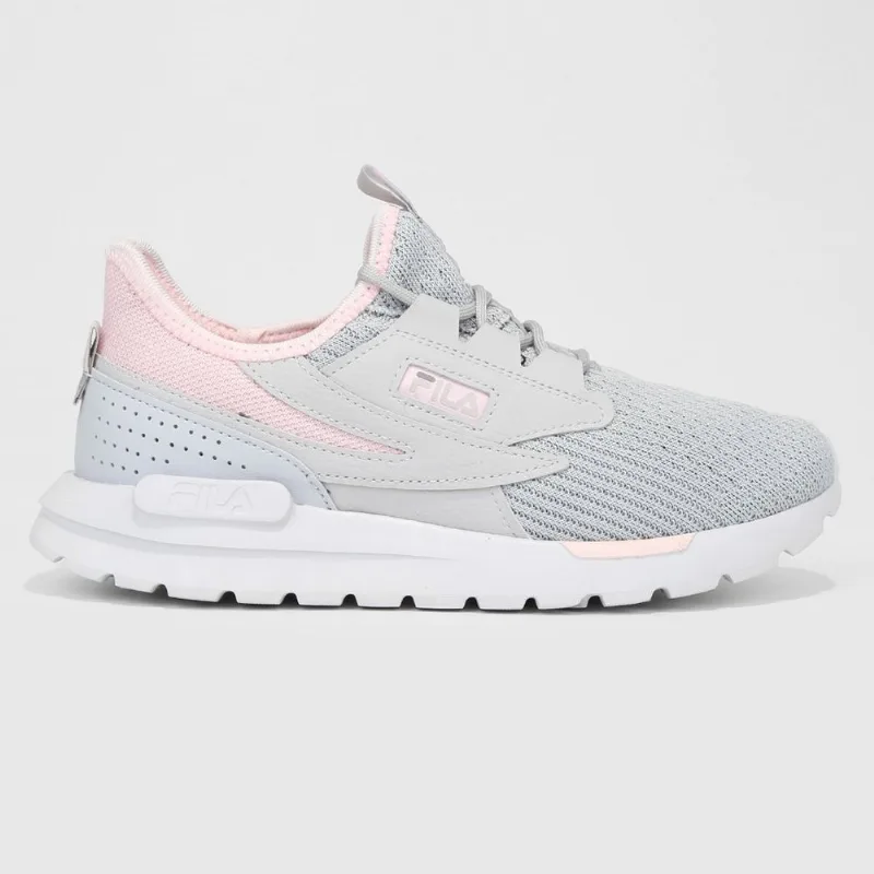 Tênis Fila TR Knit Feminino - Feminino - Branco+prata