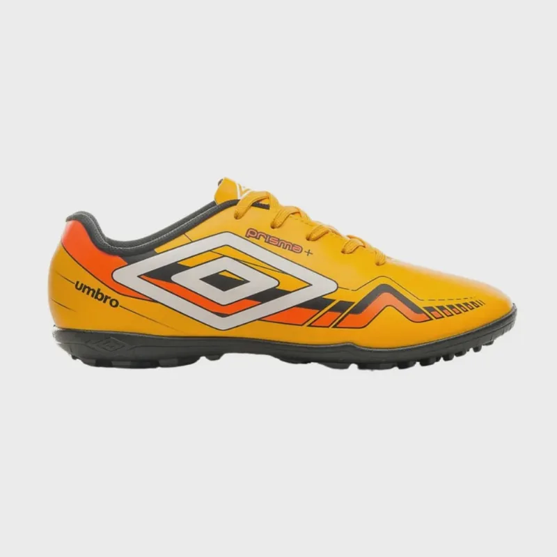 Chuteira Umbro Prisma + Society Masculina Amarelo Branco Laranja