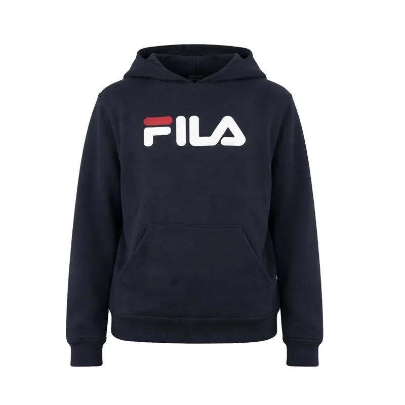Moletom Infantil Fila 1081985 Com Capuz Letter Fun 12 / PRETO/BRANCO