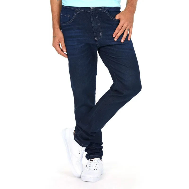 Calça Masculina Slim Jeans Escuro Polo Wear 40