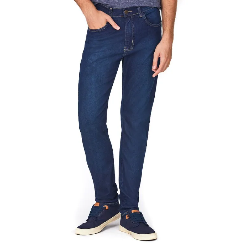 Calça Masculina Regular Básica Polo Wear Jeans Escuro 48