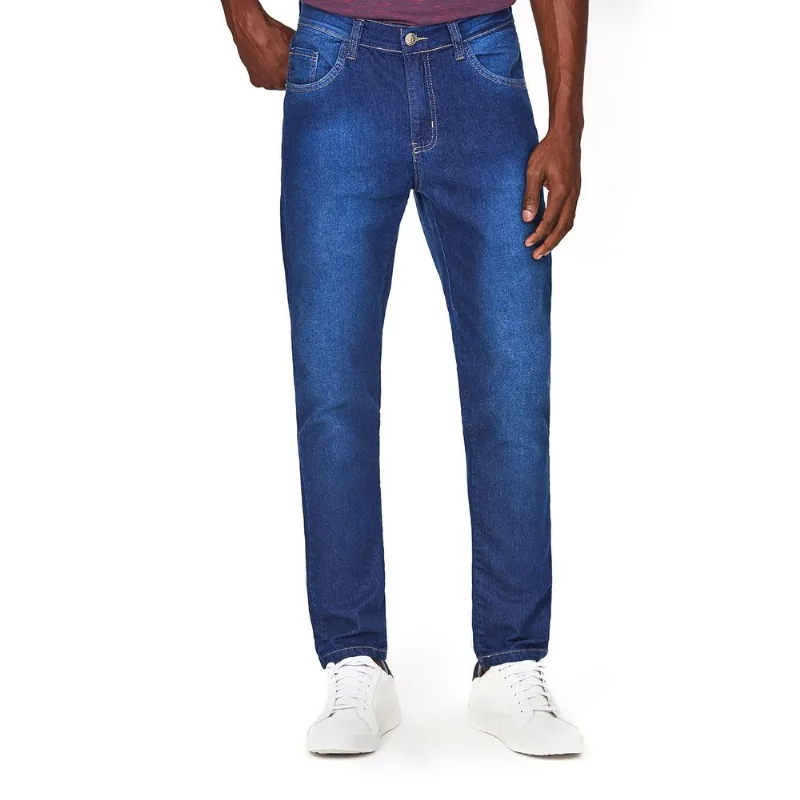 Calça Masculina Básica Polo Wear Jeans Escuro 44