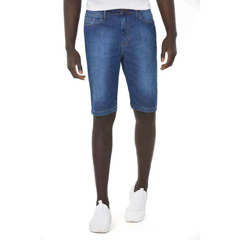 Bermuda Masculina Basica Jeans Médio Polo Wear 48