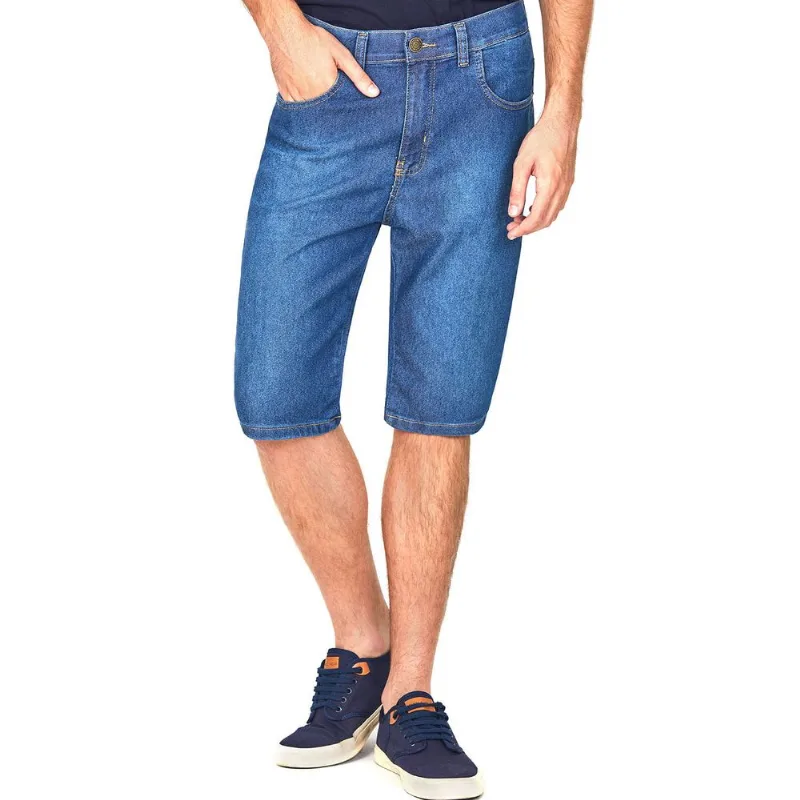 Bermuda Masculina Básica Jeans Médio Polo Wear 48