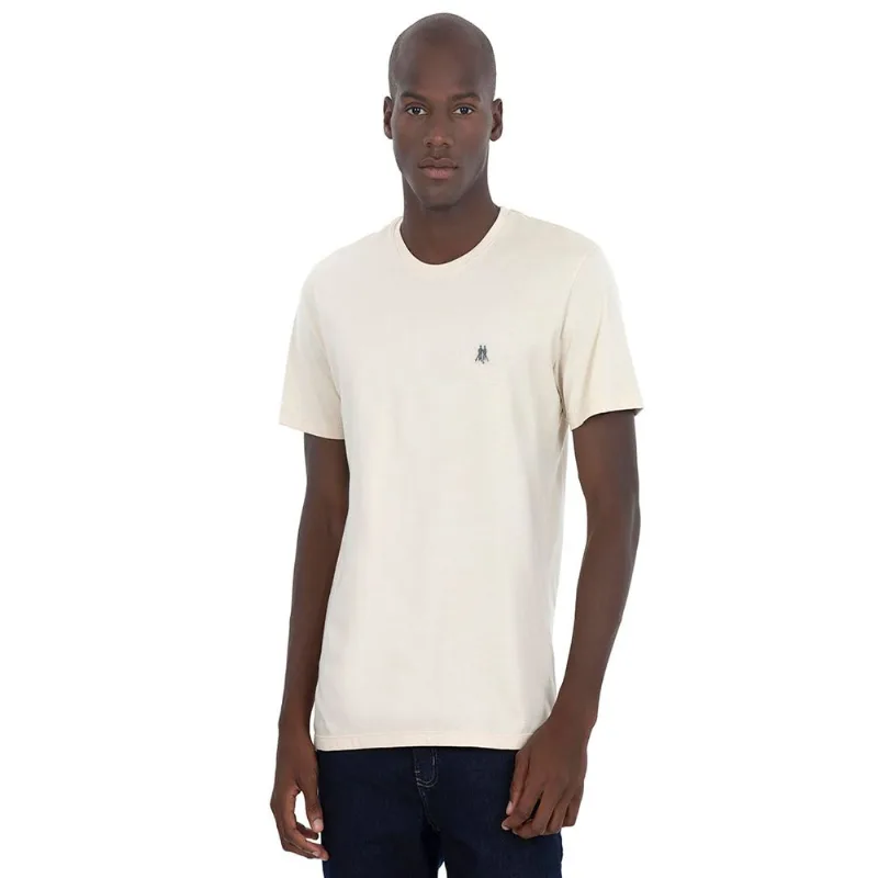 Camiseta Masculina Gola Careca 51593 Polo Wear Bege Médio P