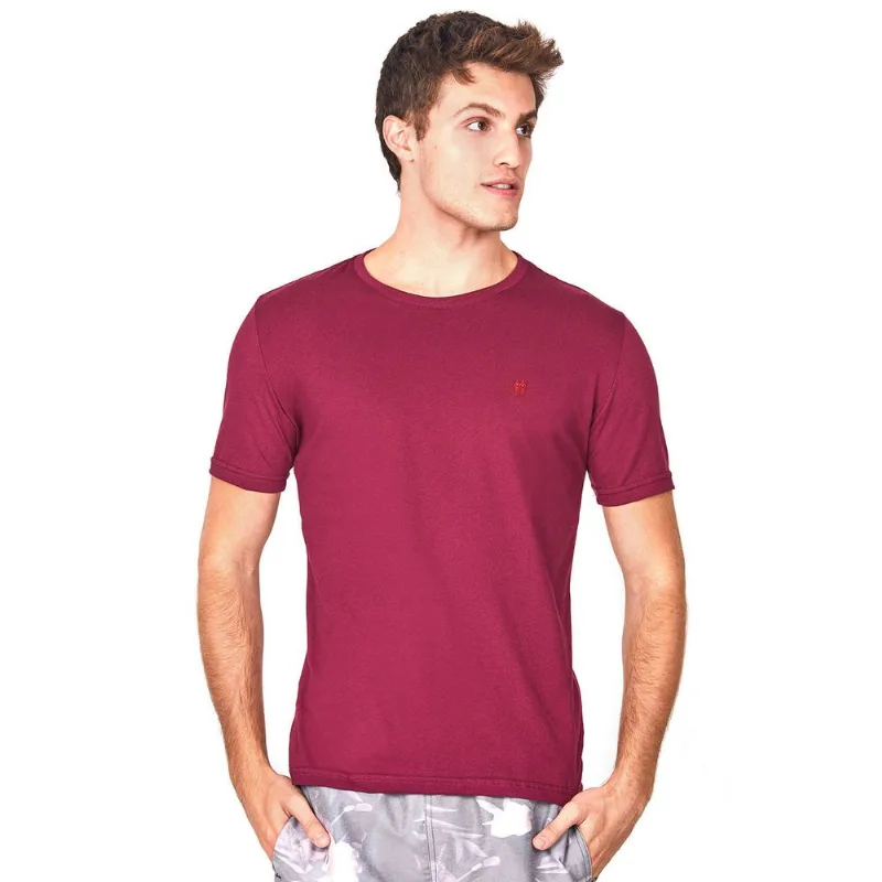 Camiseta Masculina Gola Careca Vinho Polo Wear M