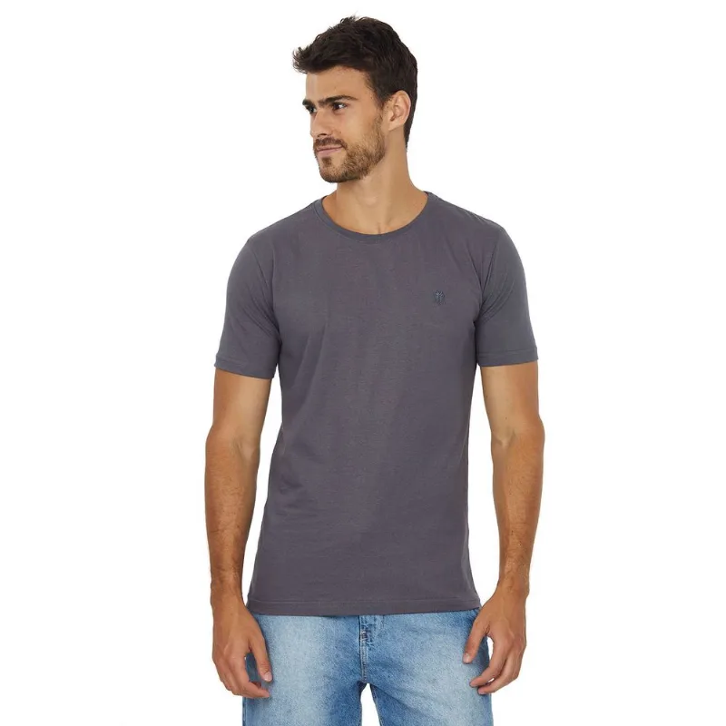 Camiseta Masculina Polo Wear Cinza Escuro GG