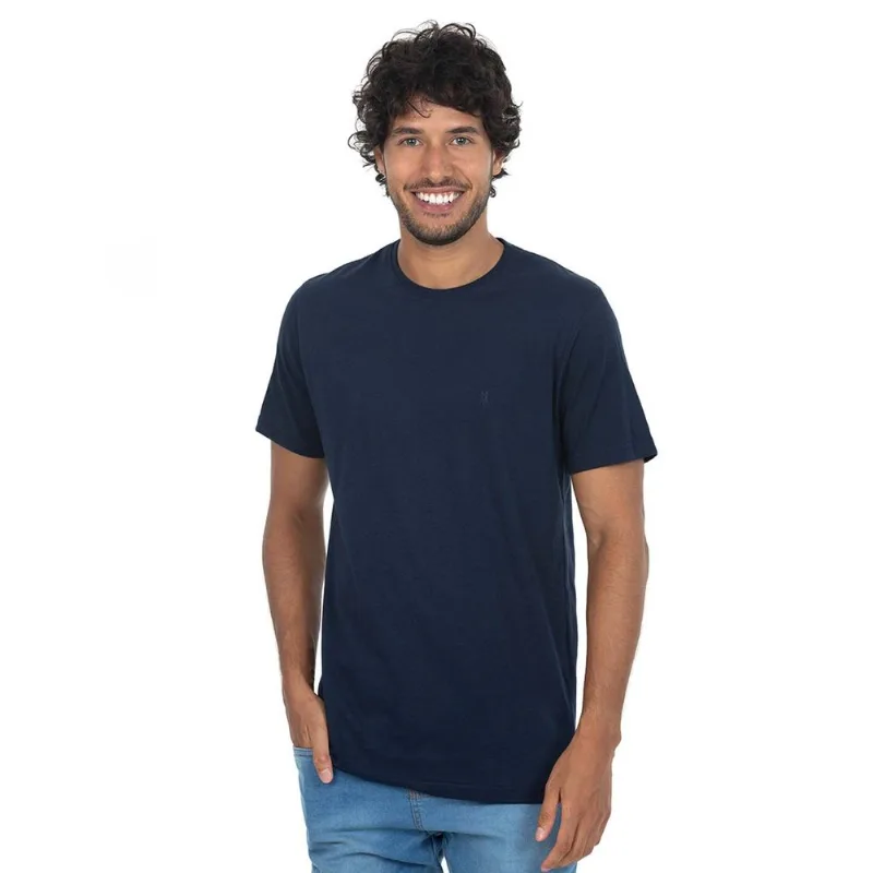 Camiseta Masculina Bordado Marinho Polo Wear Azul Escuro P