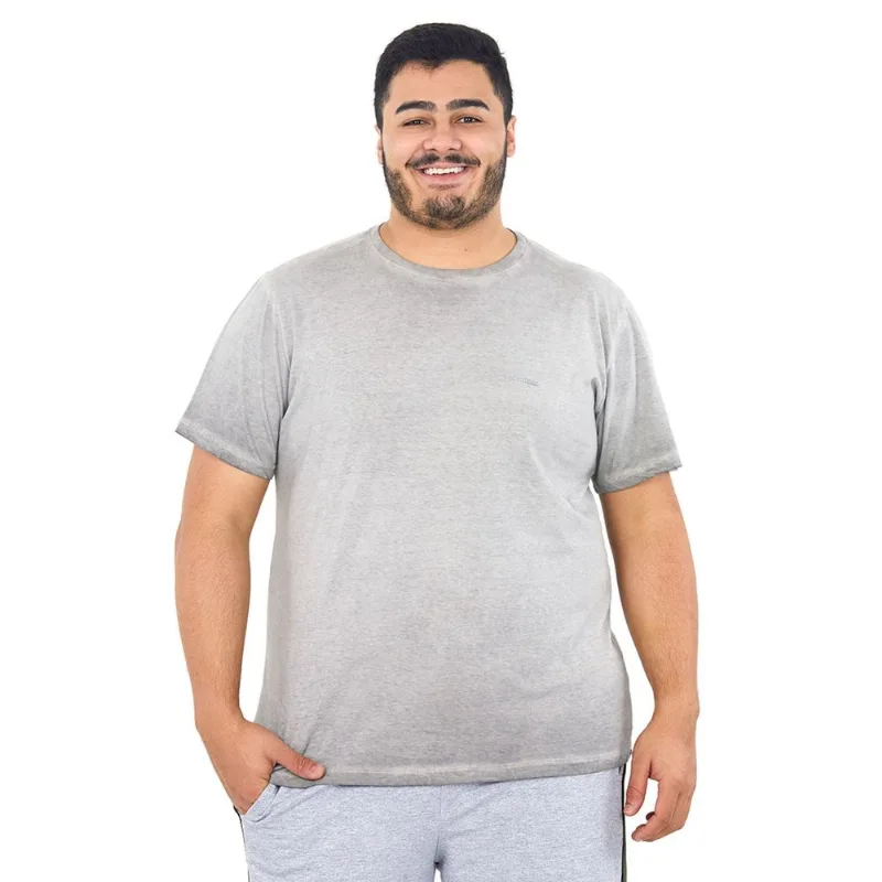 Camiseta Masculina Over Tingida Termocolan Polo Wear Cinza Claro G2