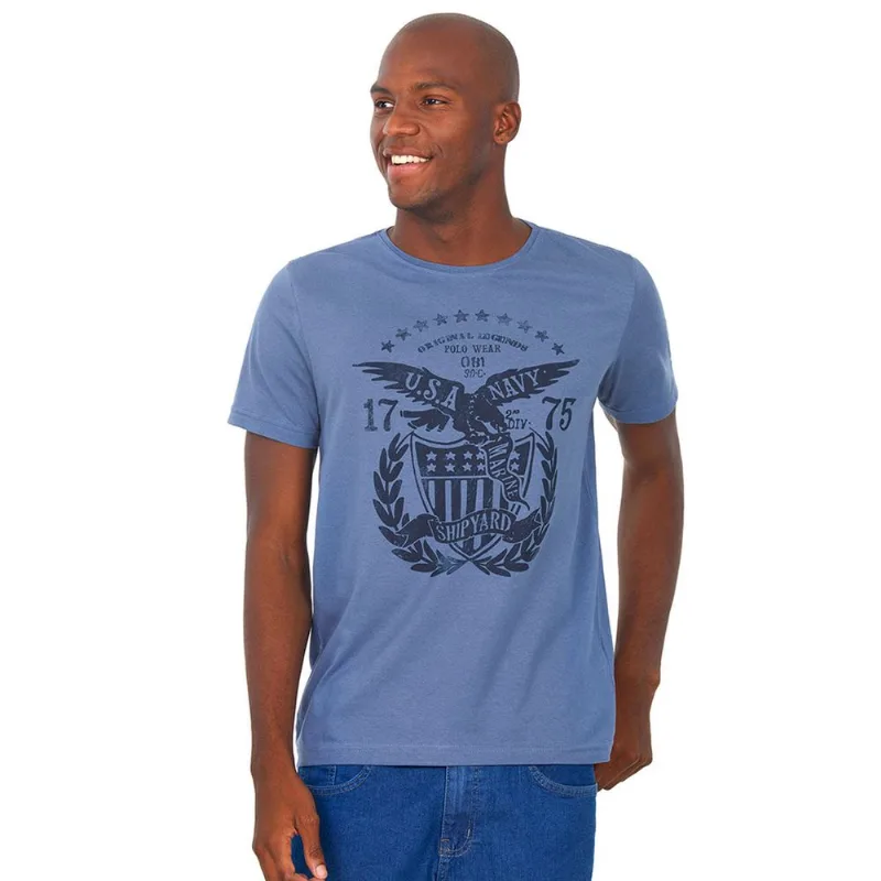 Camiseta Estampada Azul Claro Polo Wear P