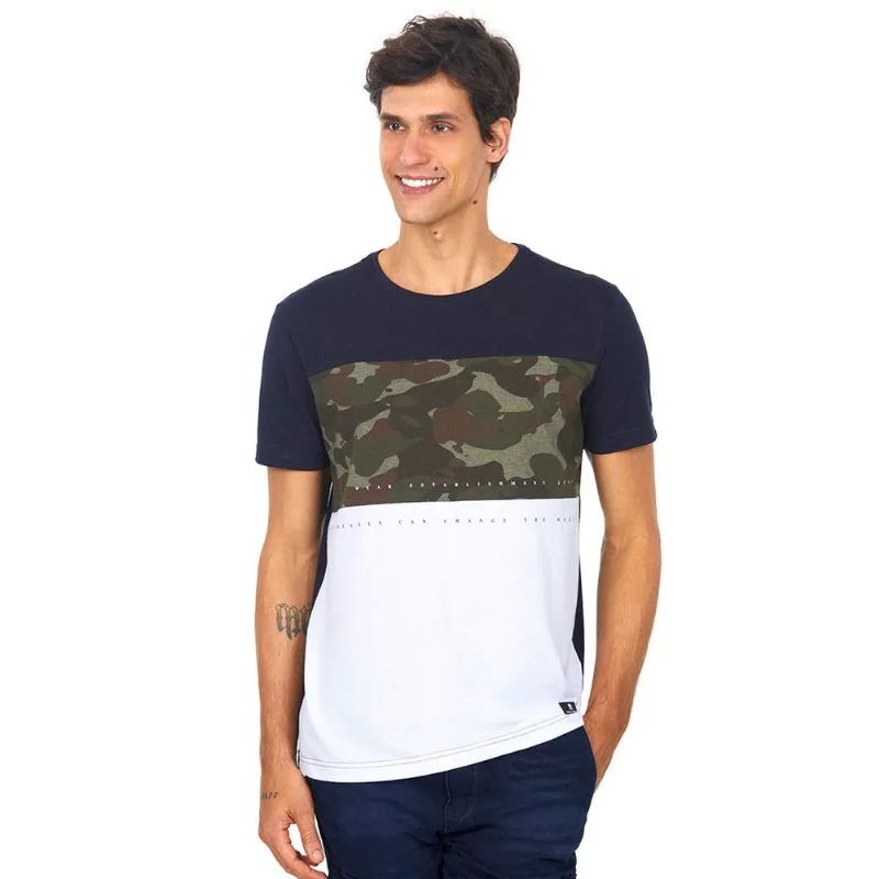 Camiseta Recorte Masculina Polo Wear Azul Escuro GG