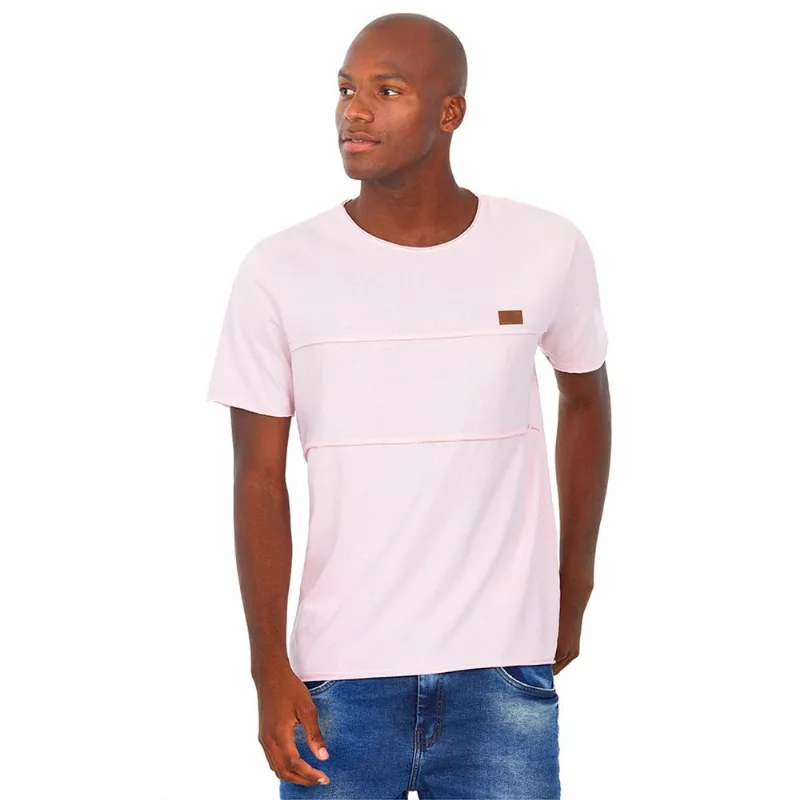 Camiseta Corte A Fio Rosa Médio Polo Wear M