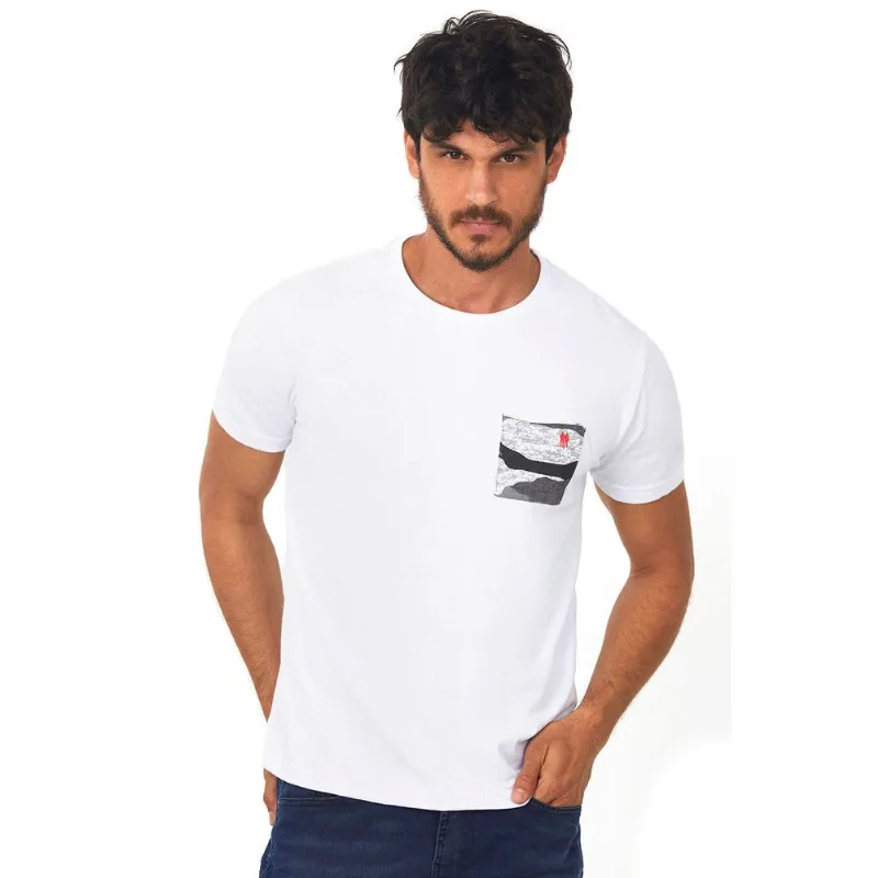 Camiseta Bolso Estampado Off White Polo Wear Branco G