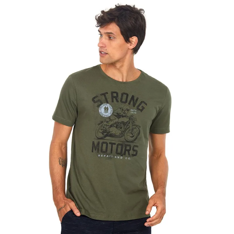 Camiseta Estampada Verde Escuro Polo Wear GG