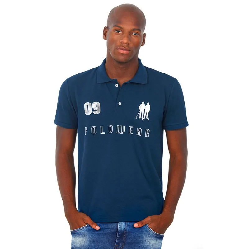 Polo Bicolor Azul Escuro Polo Wear GG