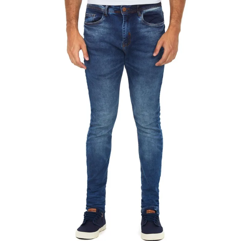 Calça Masculina Detalhe De Travete Polo Wear Jeans Médio 42