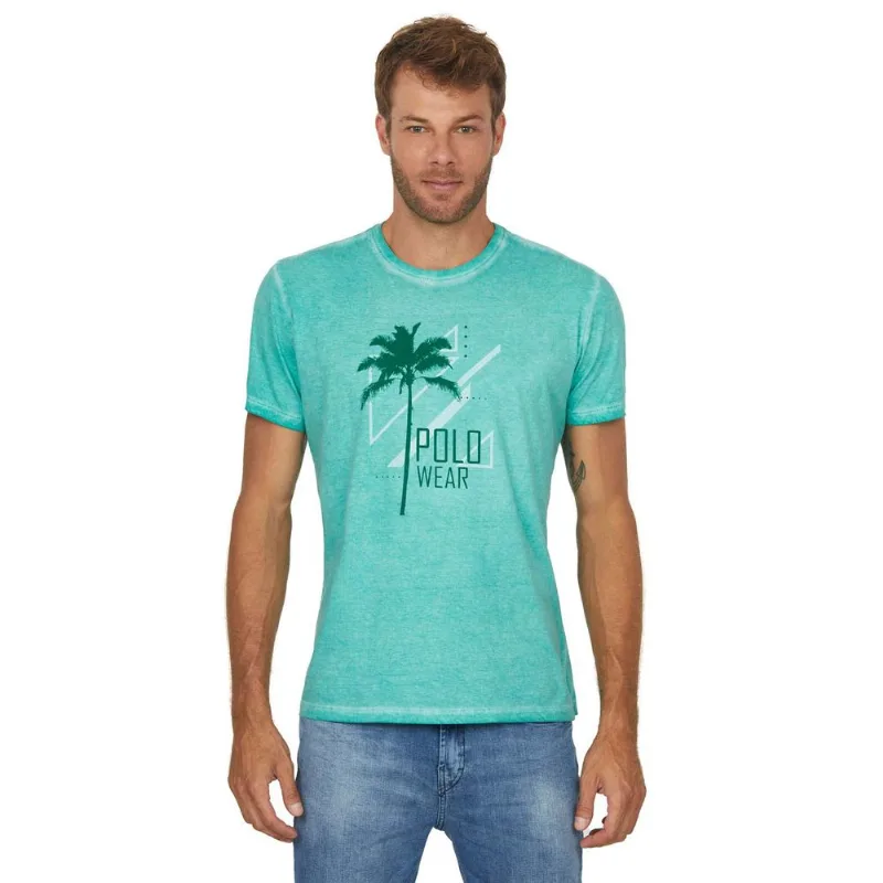 Camiseta Masculina Estampada Polo Wear Verde Escuro G