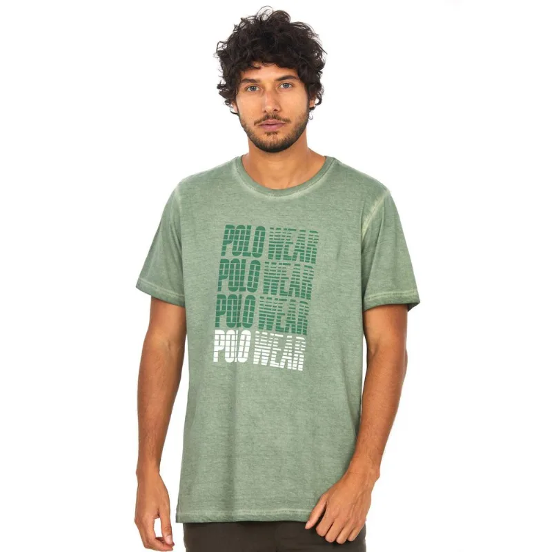 Camiseta Masculina Estampada Polo Wear Verde Escuro G