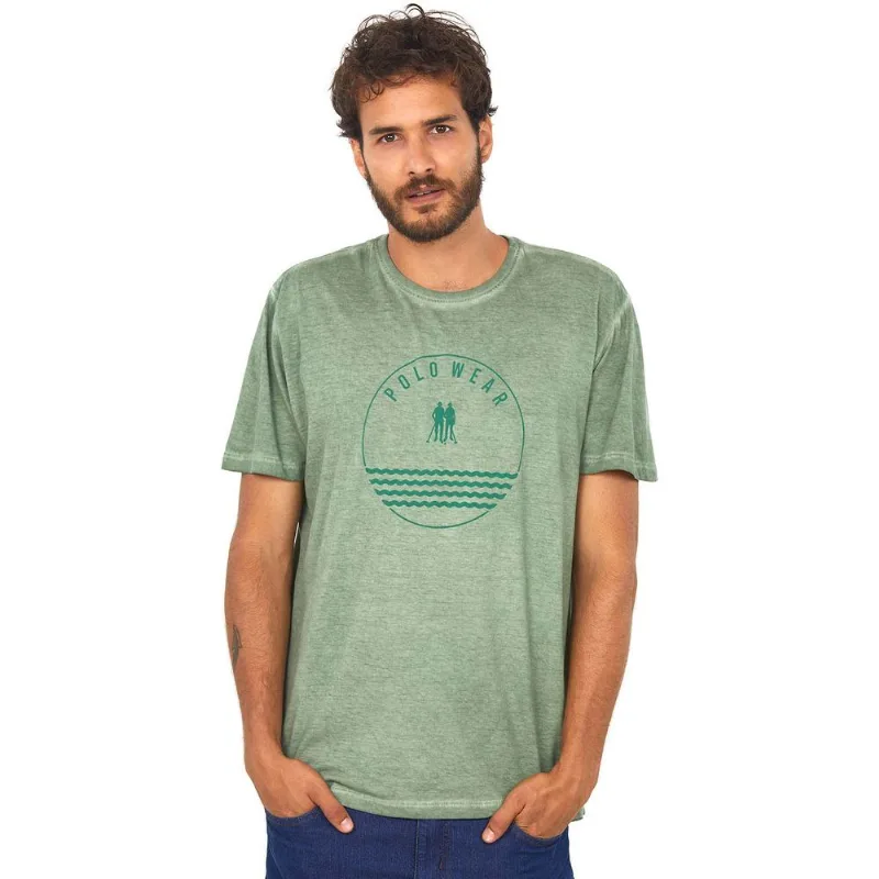 Camiseta Masculina Estampada Polo Wear Verde Escuro GG