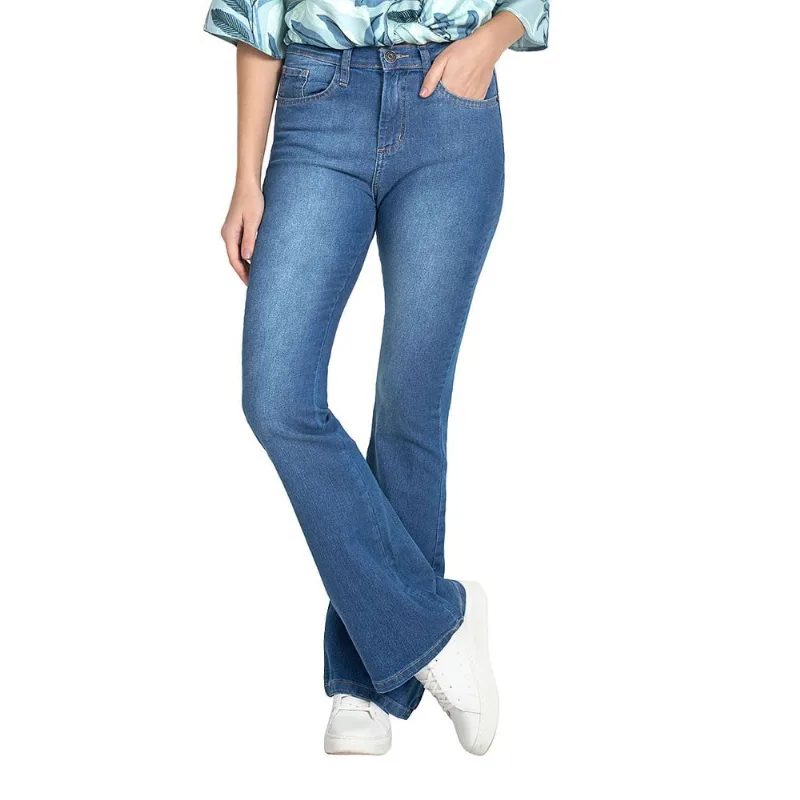 Calça Feminina Jeans Médio Flare Polo Wear 013001050298 42