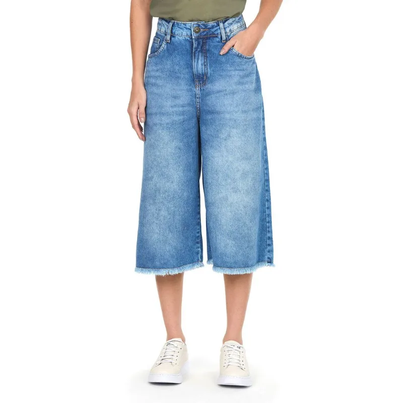 Calça Feminino Culotte Polo Wear Jeans Médio 36