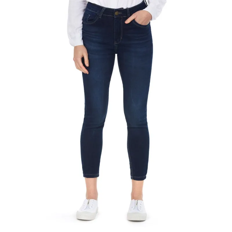 Calça Cropped Feminina Polo Wear Jeans Escuro 42
