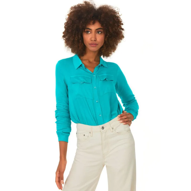 Camisa Bolsos Polo Wear Verde Medio Médio P