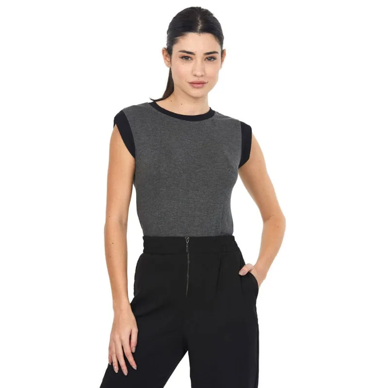 Regata Gola Contrastante Polo Wear Mescla Médio CinzaMédio GG