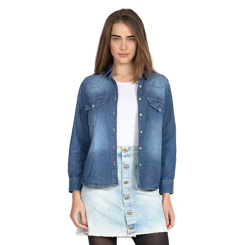 Camisa Feminina Polo Wear Jeans Médio 46