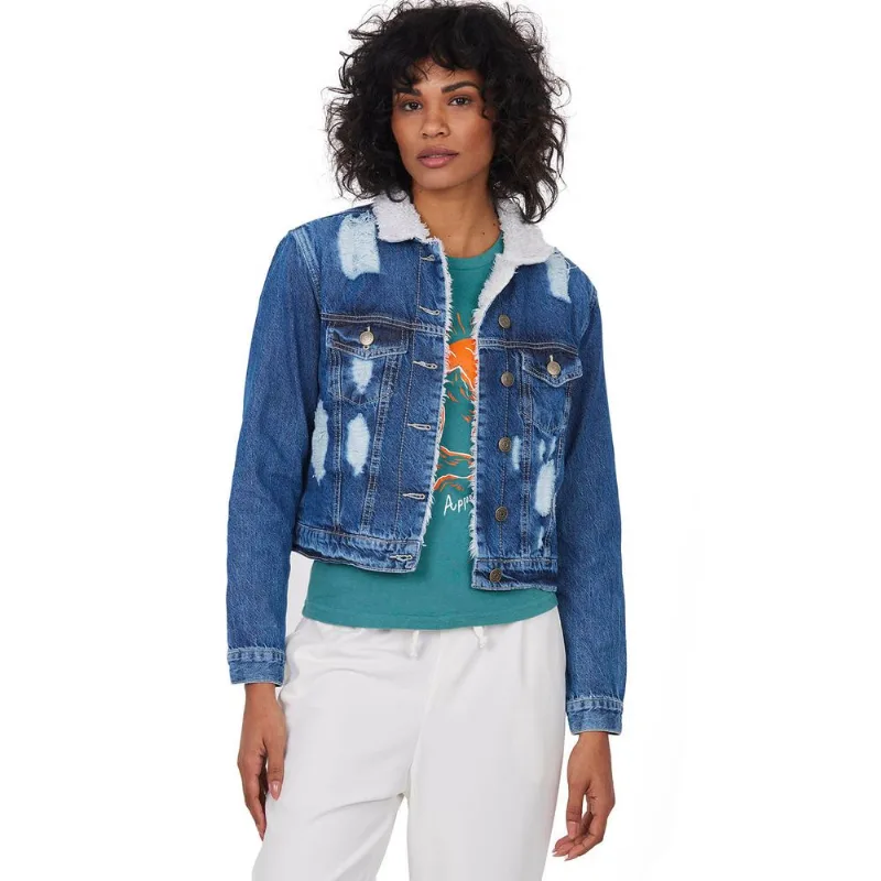 Jaqueta Feminina Carneirinho Polo Wear Jeans Médio M