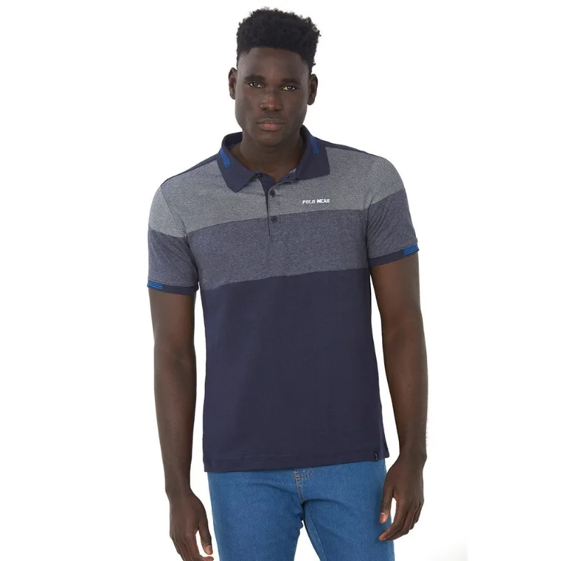 Polo Meia Malha Azul Escuro Polo Wear P
