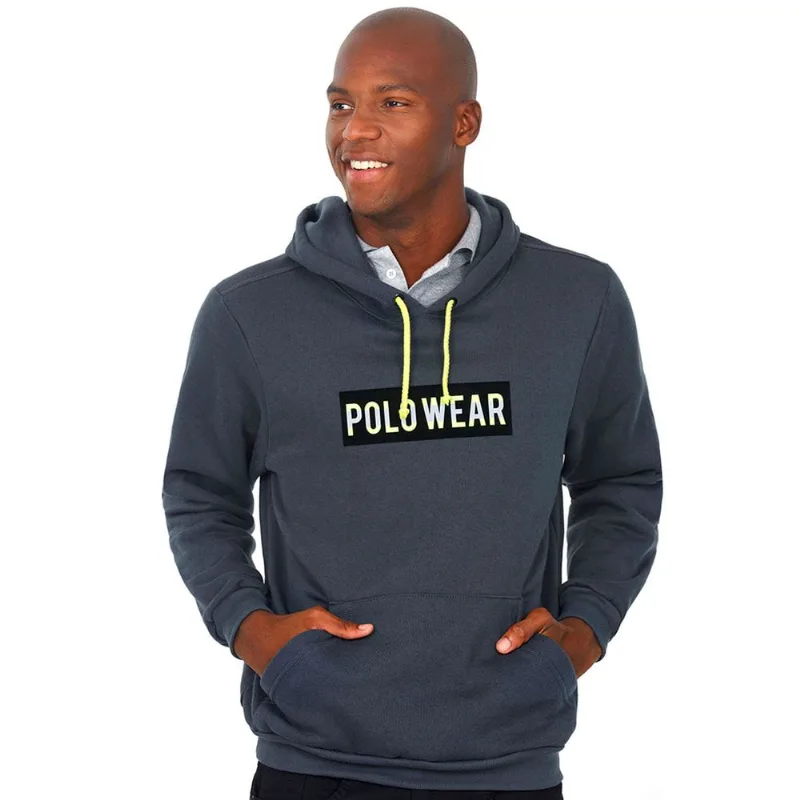 Moletom Canguru Com Capuz Cinza Escuro Polo Wear GG