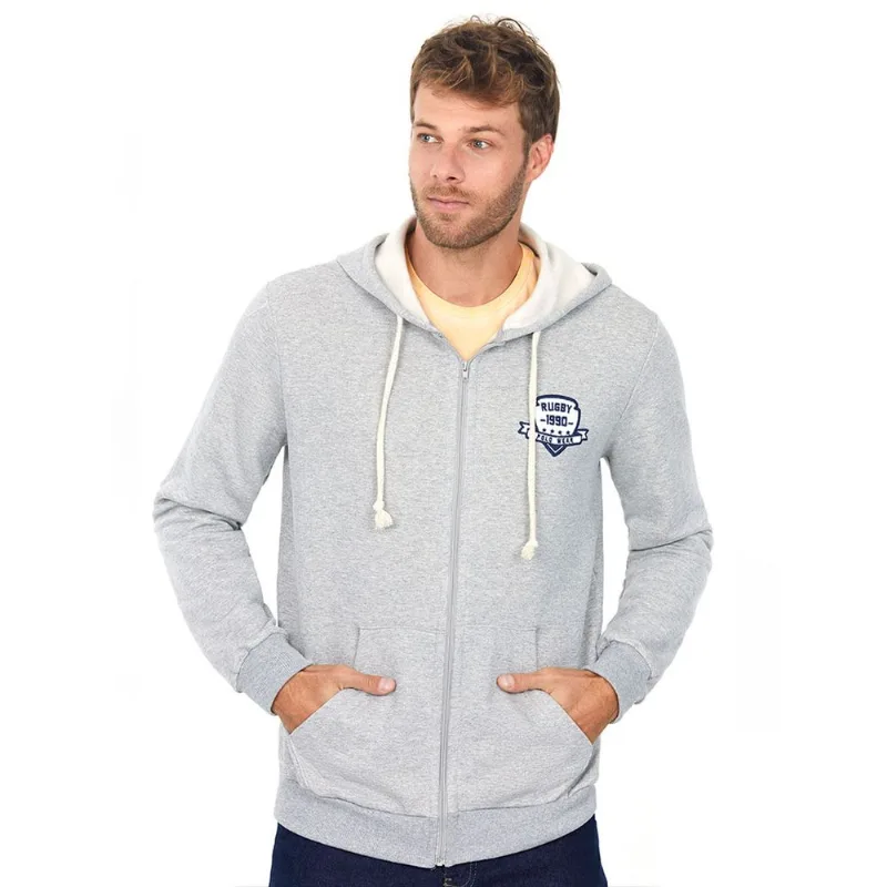 Moletom Aberto Masculino Polo Wear Mescla Médio Cinza G