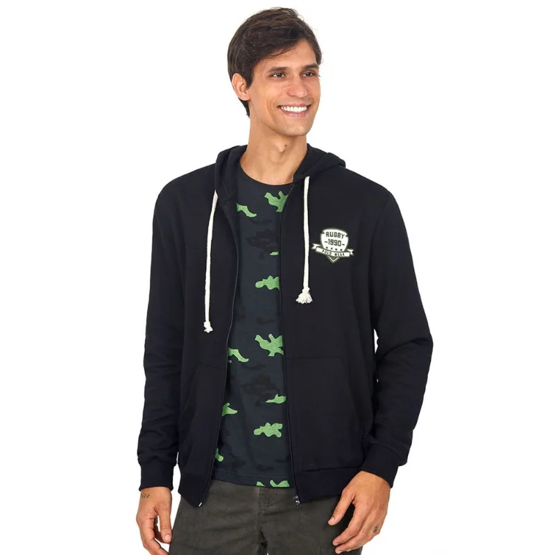 Moletom Aberto Preto Polo Wear GG