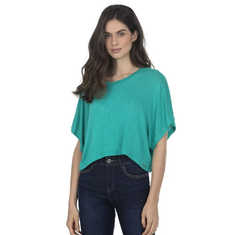 Blusa Ampla Cropped Verde Médio Polo Wear G