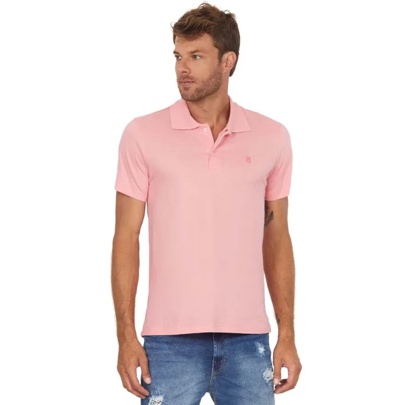 Polo Básica Malha Polo Wear Rosa Claro G