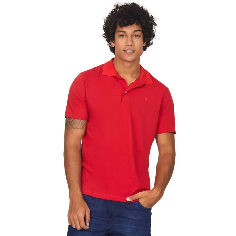 Polo Básica Malha Polo Wear Vermelho Escuro P