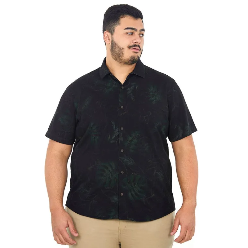 Camisa Full Print Over Masculina Polo Wear Preto G5