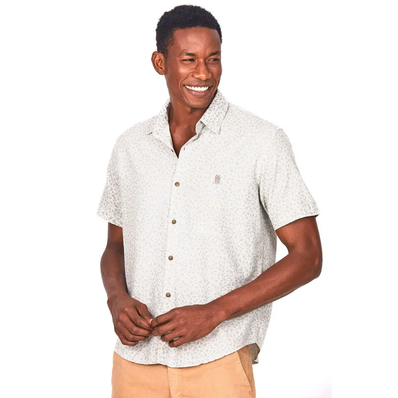 Camisa Fit Estampa Mini Folhas Polo Wear Off White Branco P